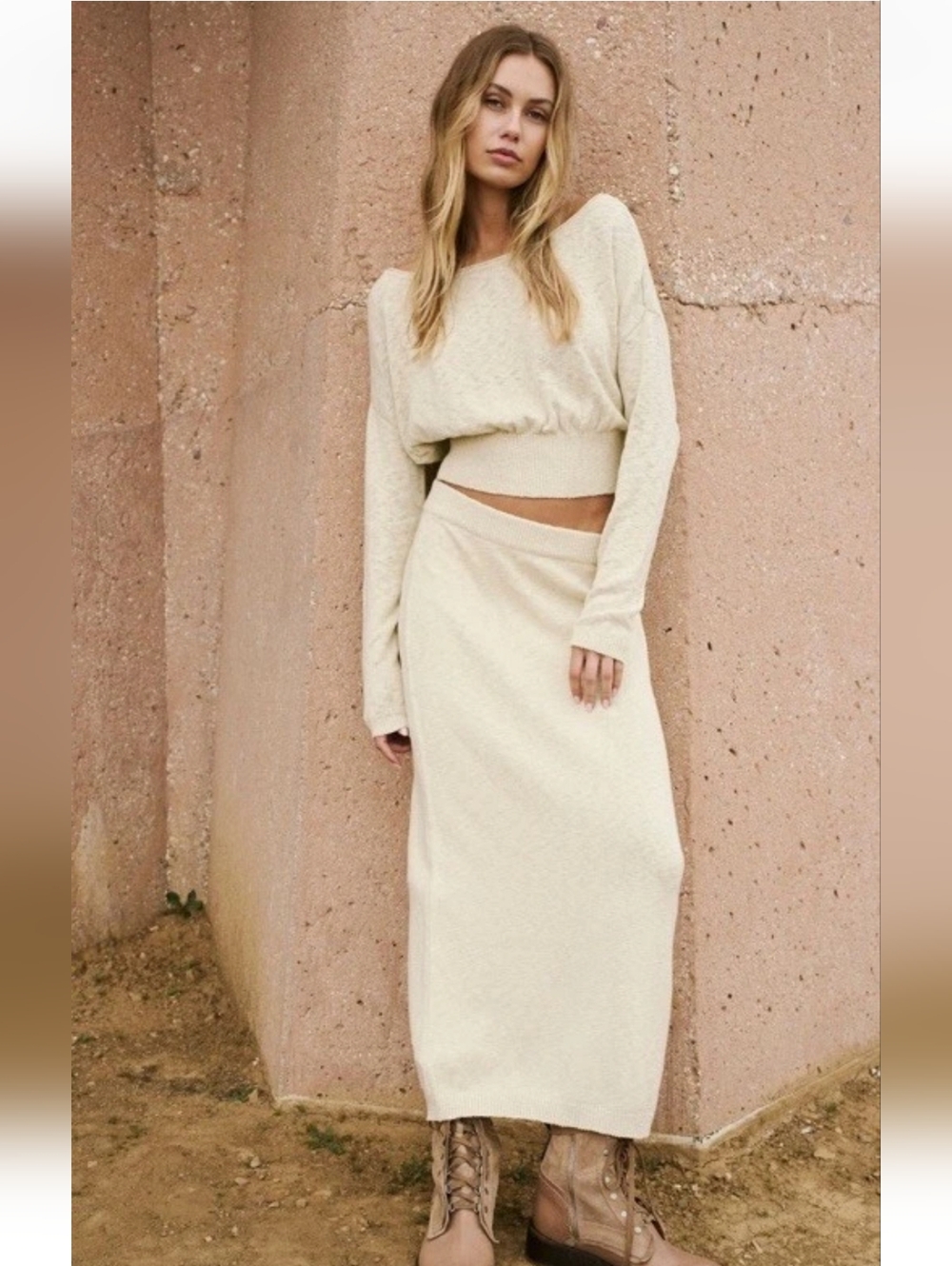 Free People Knit Midi Skirt